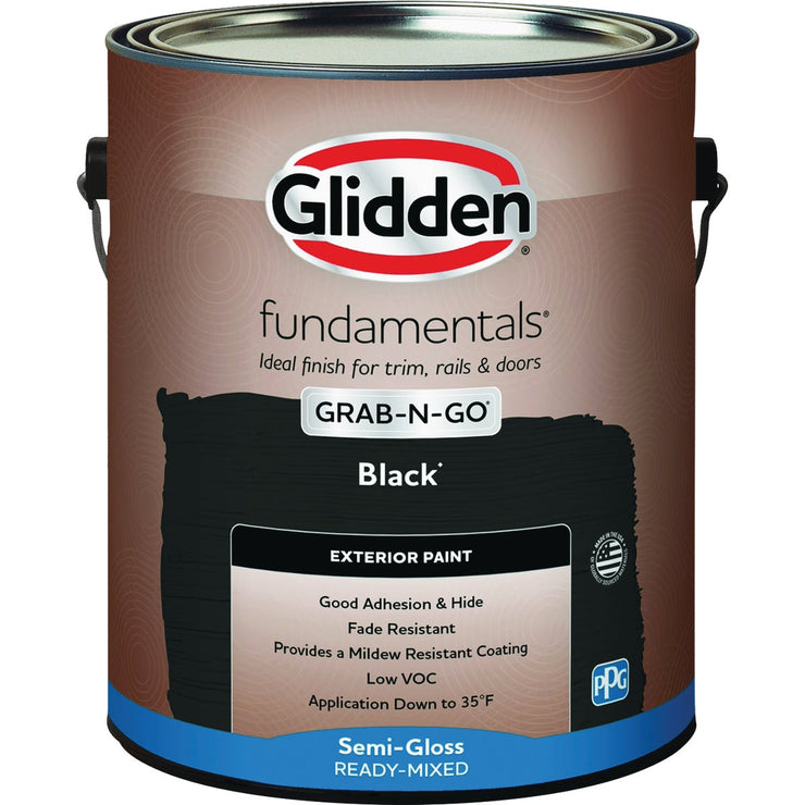 Image of Glidden Fundamentals Exterior Grab-N-Go Black Semi Gloss GL