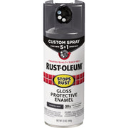 Image of Rust-Oleum Stops Rust 12 Oz. Custom Spray 5 in 1 Gloss Spray Paint, Charcoal Gray