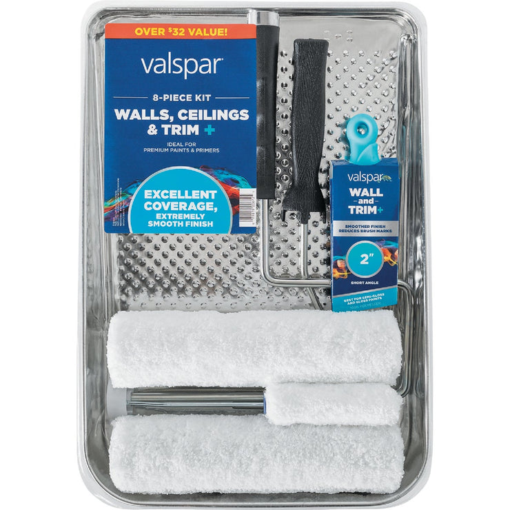 Image of Valspar  Walls, Ceilings and Trim+ Microfiber Paint Roller Kit (8-Piece)