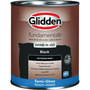 Image of Glidden Fundamentals Exterior Grab-N-Go Black Semi Gloss Quart