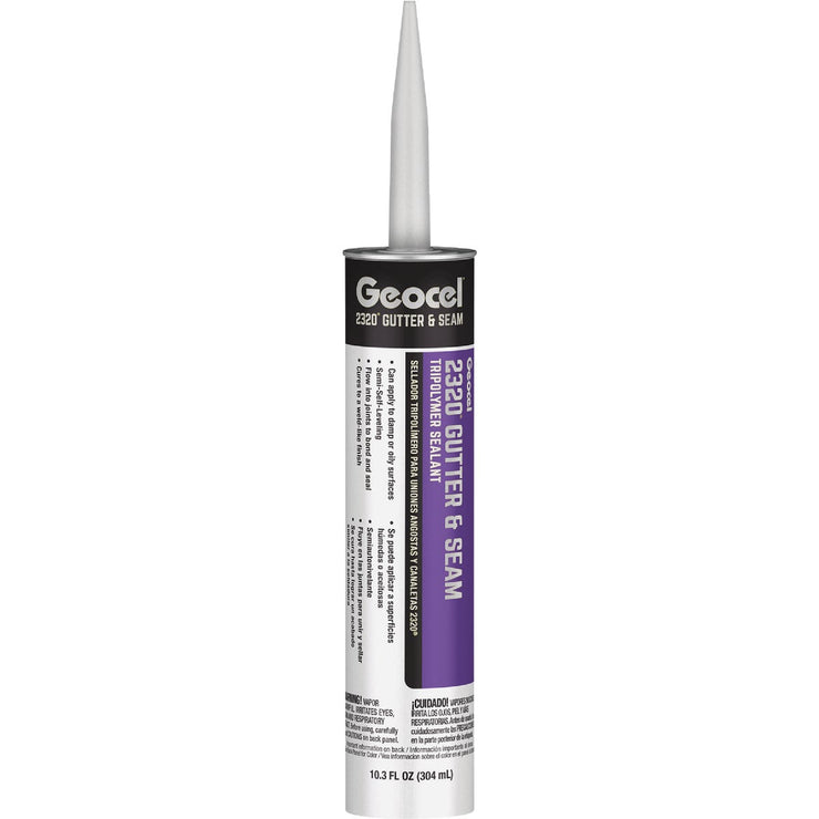 Image of Geocel 2320 10.3 Oz. Aluminum Gray Construction Tripolymer Gutter & Narrow Seam Sealant