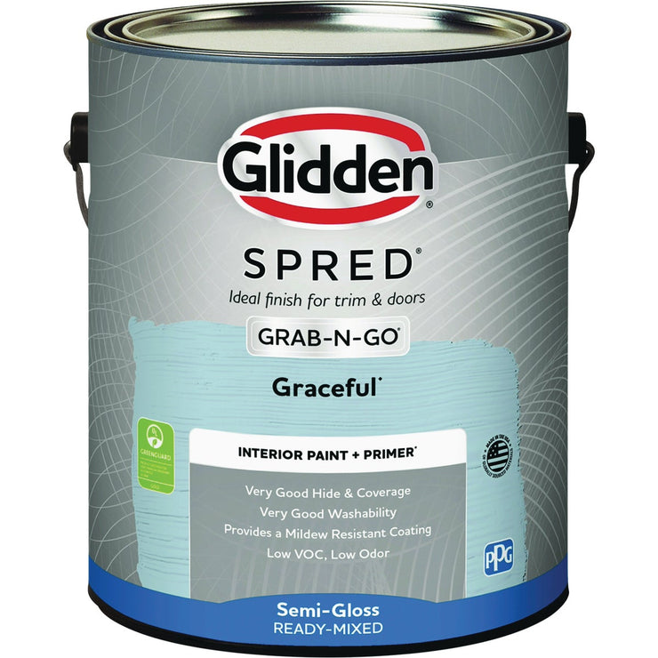 Image of Glidden Spred Interior Grab-N-Go Paint + Primer Semi-Gloss Paint, Graceful, 1 Gal.