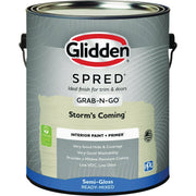 Image of Glidden Spred Interior Grab-N-Go Paint + Primer Semi-Gloss Paint, Storm's Coming, 1 Gal.