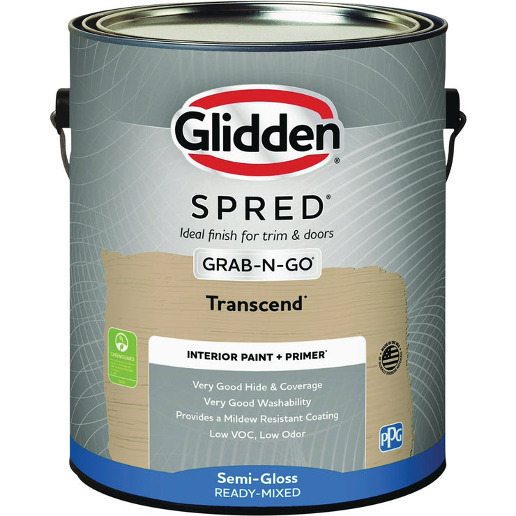 Image of Glidden Spred Interior Grab-N-Go Paint + Primer Semi-Gloss Paint, Transcend, 1 Gal.