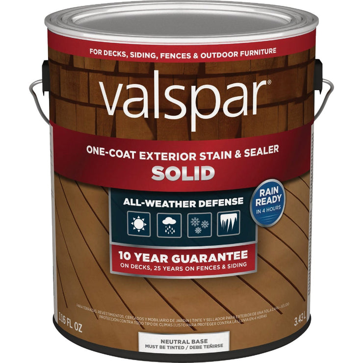 Image of Valspar Solid Deck Stain, Neutral Base, 1 Gal.