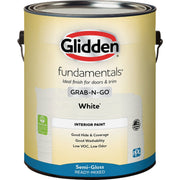 Image of Glidden Fundamentals Grab-N-Go Semi-Gloss White Gallon