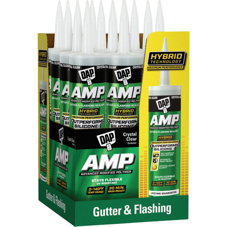 Image of DAP AMP 9 Oz. Advanced Modified Polymer Gutter and Flashing Sealant, Crystal Clear