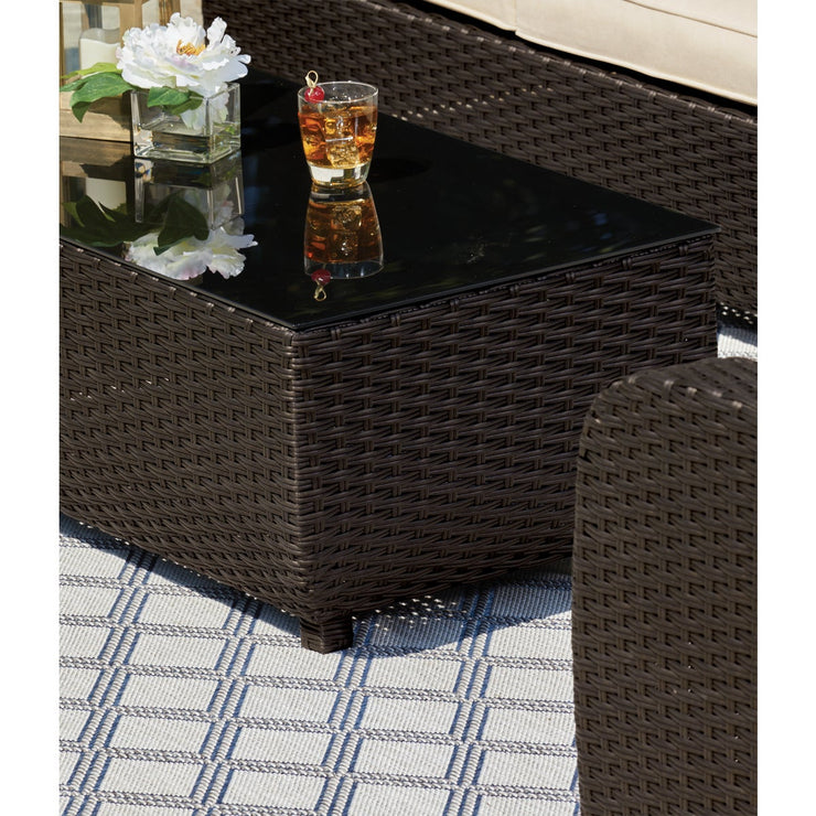 Image of Outdoor Expressions 4-Piece Rattan Chat Set