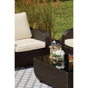 Image of Outdoor Expressions 4-Piece Rattan Chat Set
