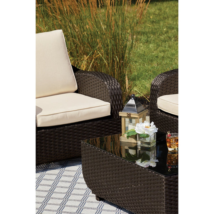 Image of Outdoor Expressions 4-Piece Rattan Chat Set