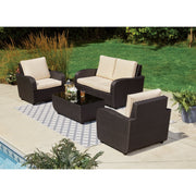 Image of Outdoor Expressions 4-Piece Rattan Chat Set
