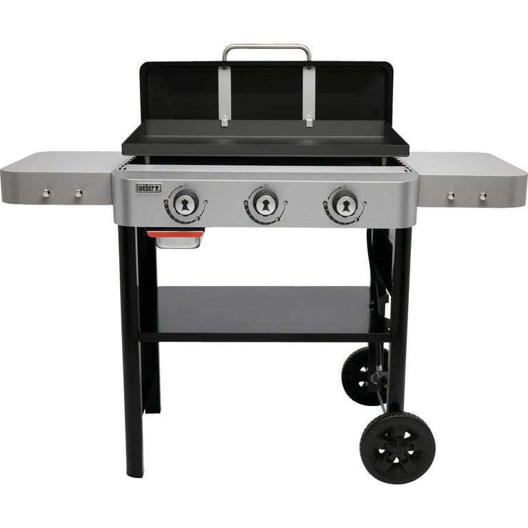 Image of Weber 28 In. 3-Burner Propane Gas Griddle Flat Top Grill, Black