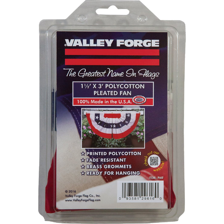 Image of Valley Forge 1.5 Ft. W. x 3 Ft. L. Polycotton Fan Flag Bunting (2-Pack)