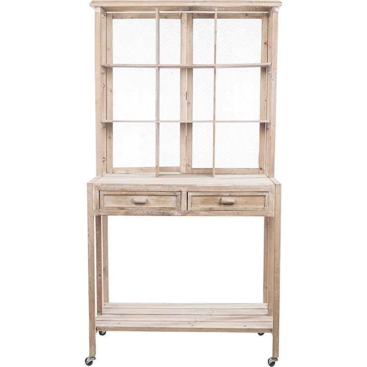 Image of Alpine 16 In. W. x 67 In. H. x 34 In. L. Rustic Wooden Potting Hutch