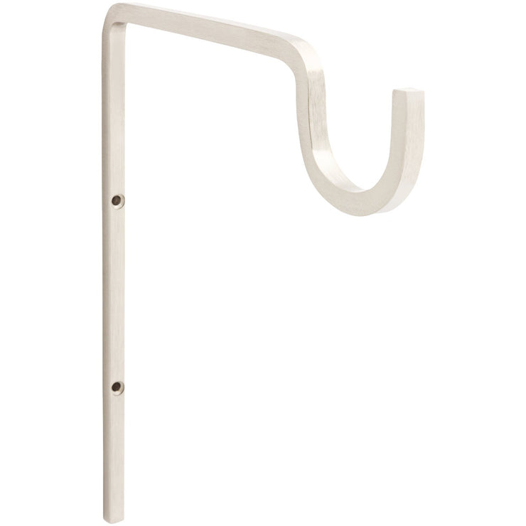 Image of National 2646 9 In. Satin Nickel Steel Extended Wall Hook Plant Hanger