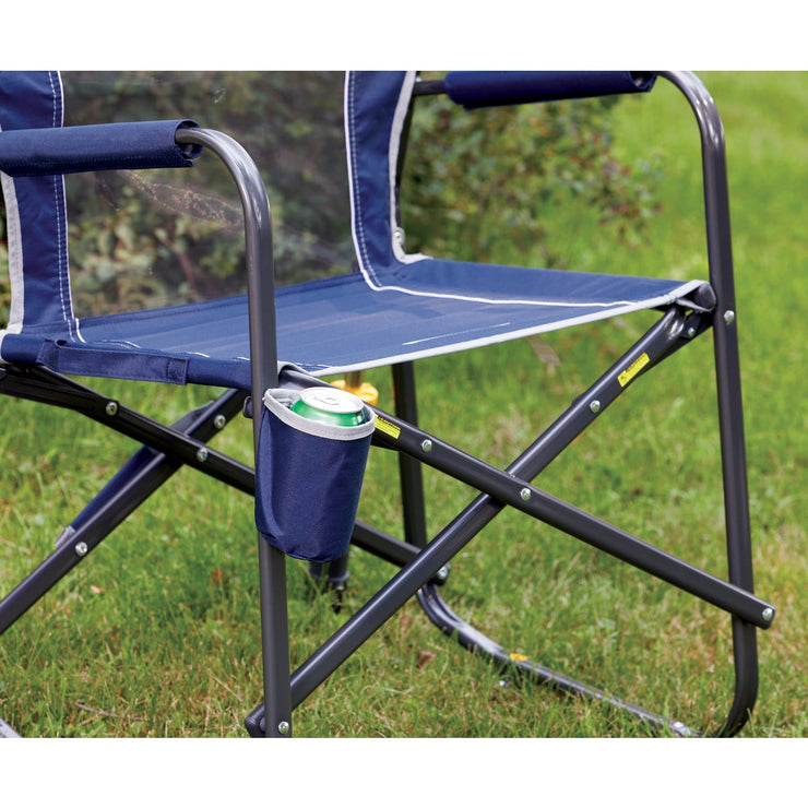 Image of GCI Outdoor Freestyle Indigo PVC-Backed Polyester Powder-Coated Steel Folding Rocker