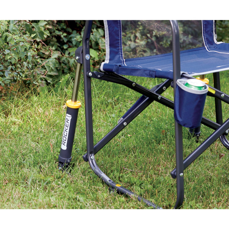 Image of GCI Outdoor Freestyle Indigo PVC-Backed Polyester Powder-Coated Steel Folding Rocker
