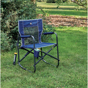Image of GCI Outdoor Freestyle Indigo PVC-Backed Polyester Powder-Coated Steel Folding Rocker