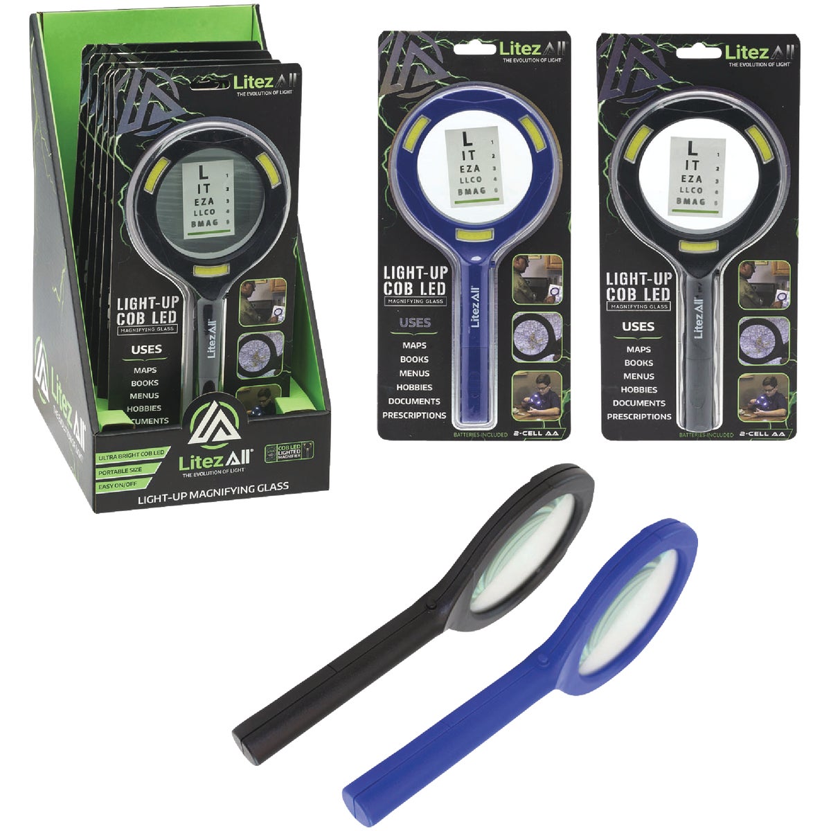 LitezAll COB LED Lighted Handheld Magnifying Glass – Hemlock Hardware