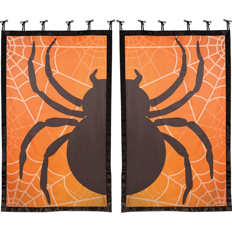 Image of Evergreen Shadow Scapes Black Spider Window Shade (Set of 2)