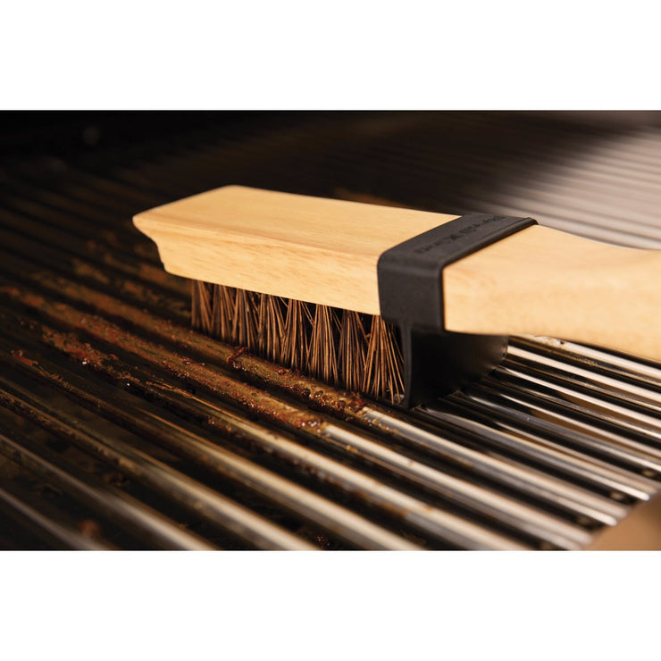 Image of Broil King 20.8 In. Palmyra Bristles Wood Handle Heavy-Duty Grill Cleaning Brush