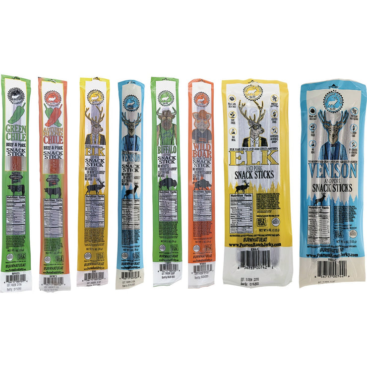 Image of Pearson Ranch Jerky 4 Oz. Venison Hickory Multi-Pack Snack Stick