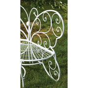 Image of Alpine 62 In. L. White Metal Butterfly Bench