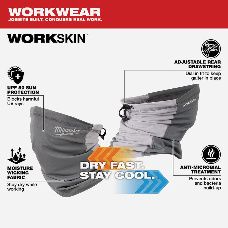 Image of Milwaukee Workskin Washable Performance Neck Gaiter, Gray
