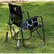 Image of GCI Outdoor Freestyle Black PVC-Backed Polyester Powder-Coated Steel XL Folding Rocker