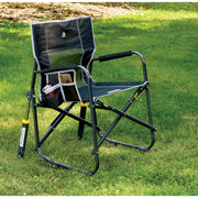 Image of GCI Outdoor Freestyle Black PVC-Backed Polyester Powder-Coated Steel XL Folding Rocker