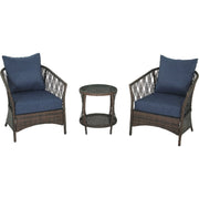 Image of Outdoor Expressions Capitola 3-Piece Wicker Chat Set