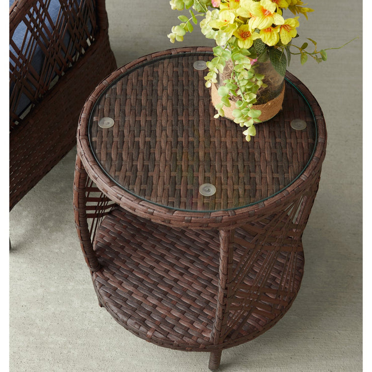 Image of Outdoor Expressions Capitola 3-Piece Wicker Chat Set