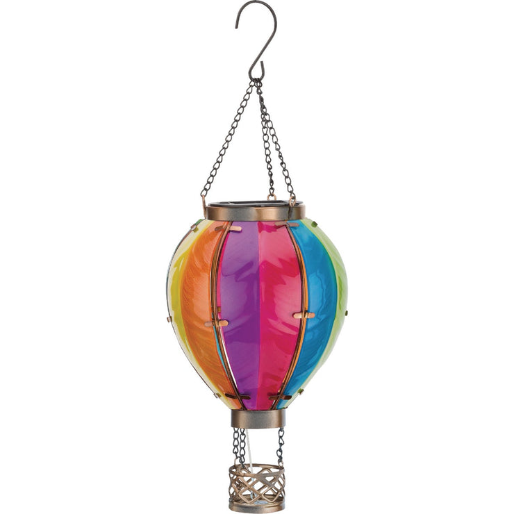 Image of Regal Art & Gift Small Rainbow Hot Air Balloon Solar Lantern