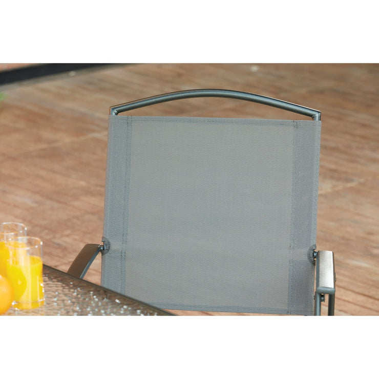 Image of Outdoor Expressions 6-Piece Sling Dining Set with Umbrella