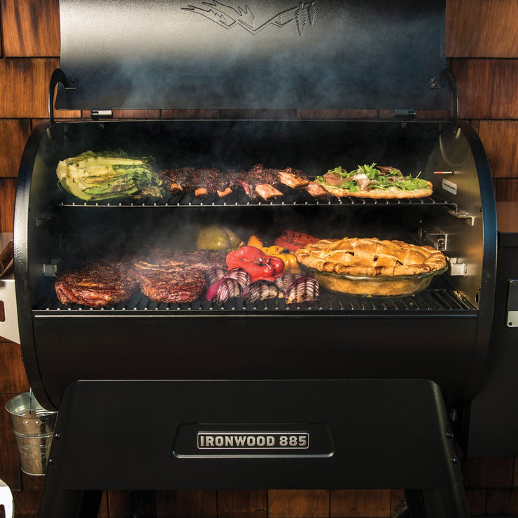 Image of Traeger Ironwood 885 Wi-Fi Wood Pellet Grill, Black
