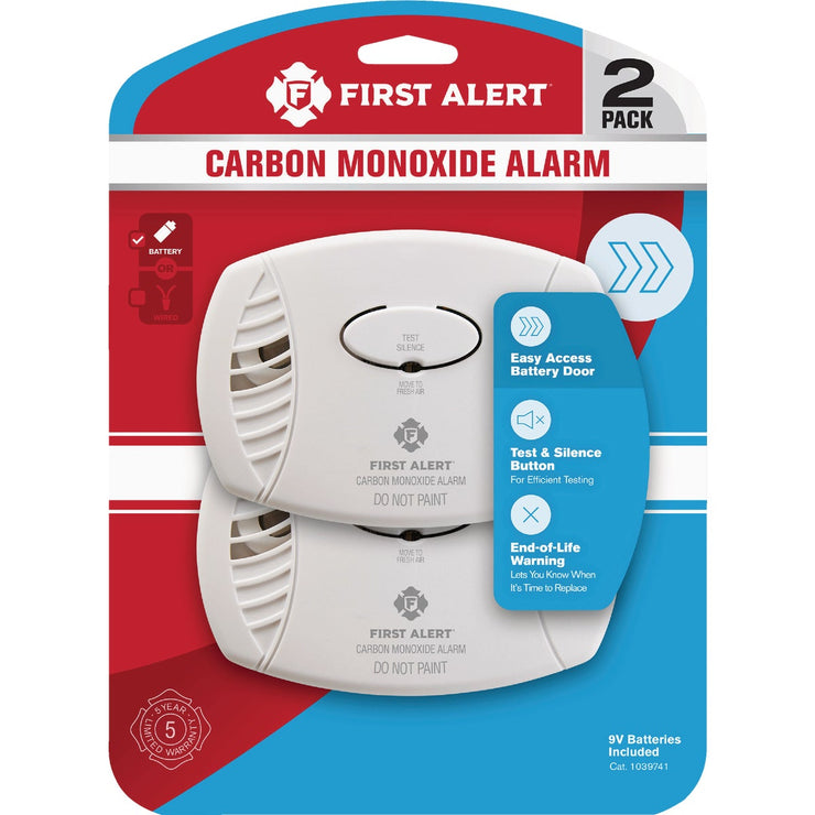 Image of First Alert Battery Operated 9V Electrochemical Carbon Monoxide Alarm (2-Pack)
