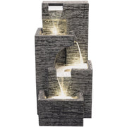 Image of Bond Malibu Tiers 14.57 In. W. x 32.28 In. H. x 15.75 In. L. Envirostone Polyresin Fountain