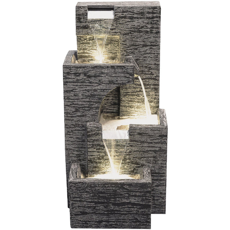 Image of Bond Malibu Tiers 14.57 In. W. x 32.28 In. H. x 15.75 In. L. Envirostone Polyresin Fountain