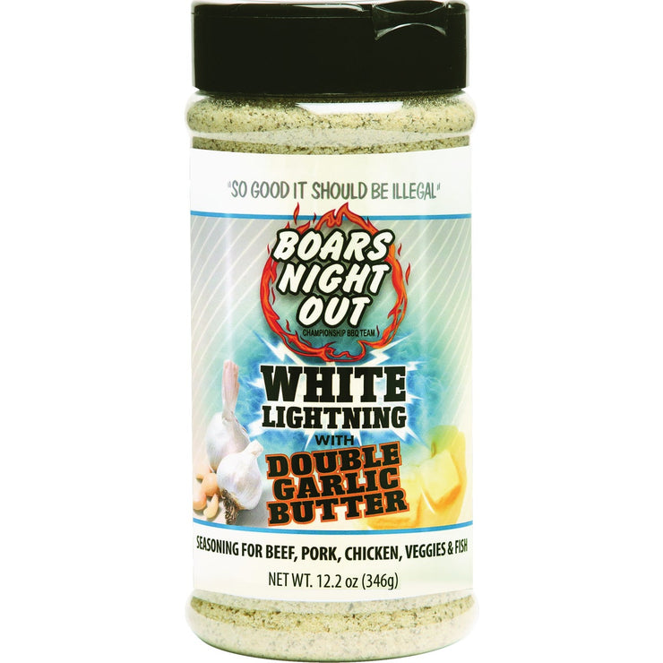 Image of Boars Night Out 12 Oz. White Lightning with Double Garlic Rub