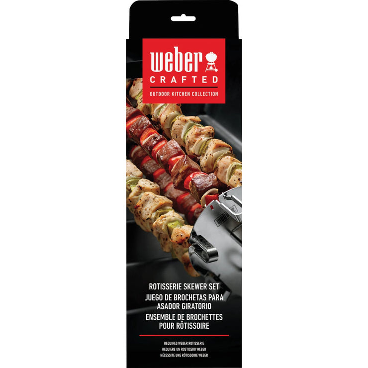 Image of Weber 16 In. Stainless Steel Rotisserie Skewer Set