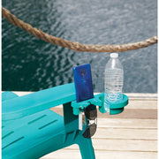 Image of Adams Big Easy Teal 18.9 In. Square Resin Stackable Side Table