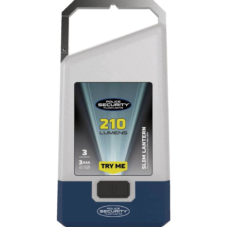 Image of Police Security 3.75 In. W. x 6 In. L. x 1.25 In. D. White Plastic LED Slim Lantern