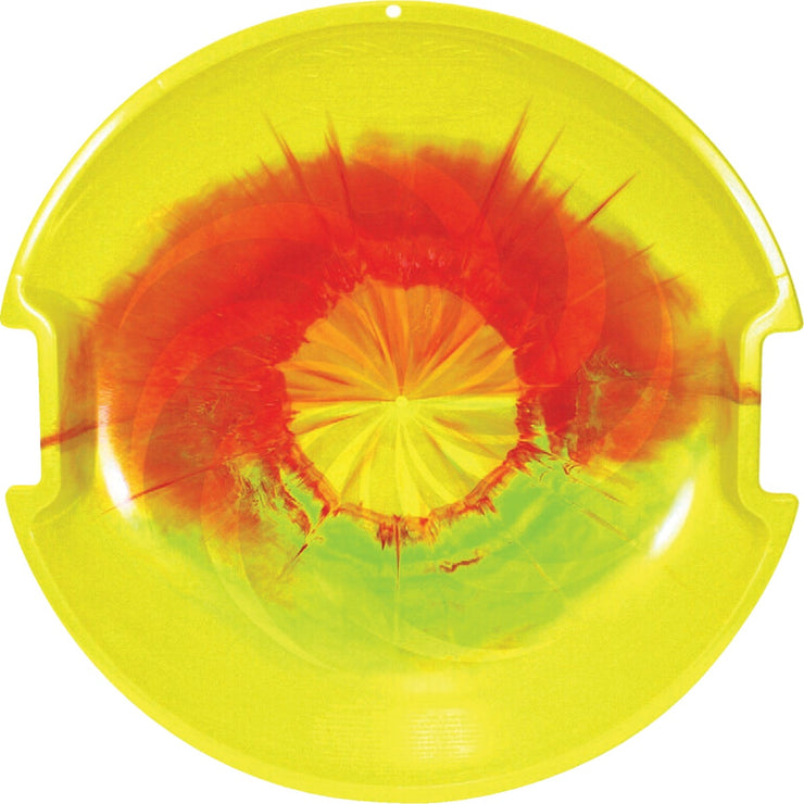Image of EMSCO ESP Day Glow Super V Neon Tie Dye Polyethylene 26 In. Saucer Disc Snow Sled