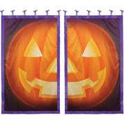 Image of Evergreen Shadow Scapes Jack O' Lantern Window Shade (Set of 2)