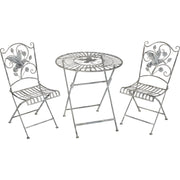 Image of Alpine 3-Piece Hummingbird Foldable Floral Bistro Set