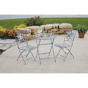 Image of Alpine 3-Piece Hummingbird Foldable Floral Bistro Set