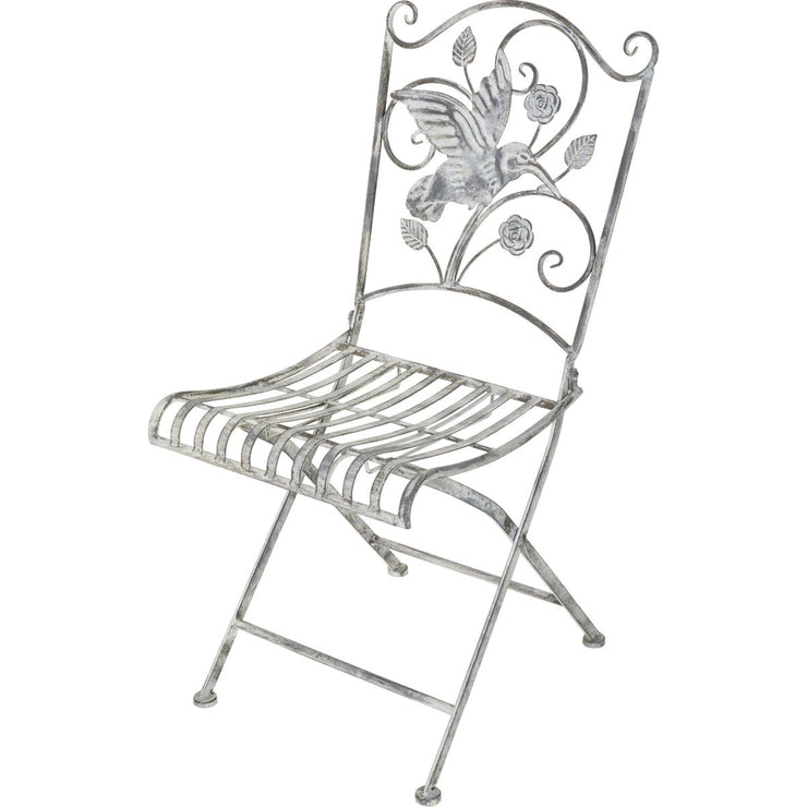Image of Alpine 3-Piece Hummingbird Foldable Floral Bistro Set