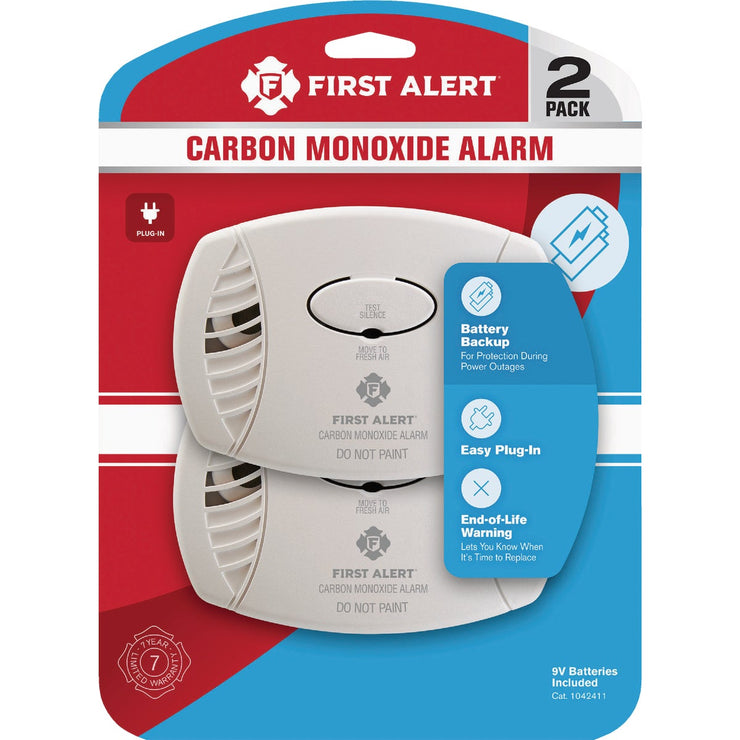 Image of First Alert Plug-In 120V Electrochemical Carbon Monoxide Alarm (2-Pack)