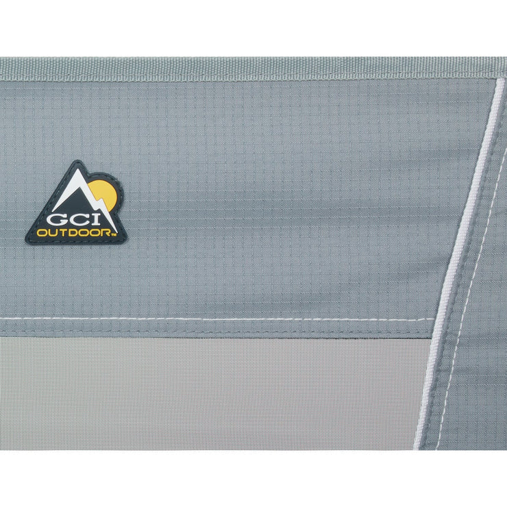 Image of GCI Outdoor Comfort Pro Mercury Gray PVC-Backed Polyester Steel Powder-Coated Folding Rocker