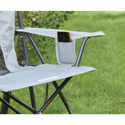 Image of GCI Outdoor Comfort Pro Mercury Gray PVC-Backed Polyester Steel Powder-Coated Folding Rocker